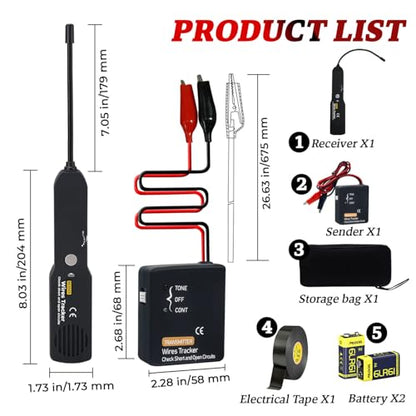Automotive Circuit Tracer & Wire Tracker 6-42V DC Wire Short Finder, Circuit Tracker, Circuit Tester & Circuit Scanner for Car, Boat, Trailer - Open/Short Circuit Detection Tool EM415PRO