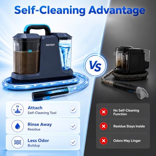Upholstery Cleaner Machine & Carpet Cleaner | Portable Spot Cleaner with Strong Suction and Scrubbing Brush for Pet Stains, Spills on Couches, Rugs, Mattresses, Car Interiors (Gray) - color: Gray