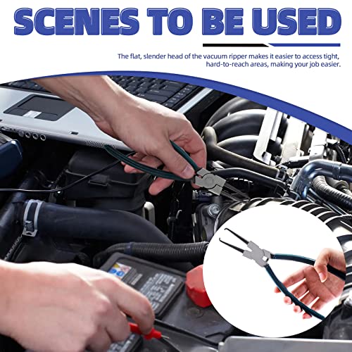 Glarks 4Pcs Fuel Line Pliers Kit Includs 9 Inch Fuel Filter Calipers and Hose Pipe Clamp Clip with Hose Remover Pliers and Flat Band Hose Clamp Pliers for Auto Maintenance