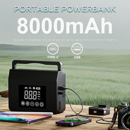 Hieha 4000A Jump Starter with Air Compressor, 12V Car Battery Jumper Starter Portable Booster for Dead Batteries, 150PSI Tire Inflator for Cars, Trucks & SUVs, USB-C Fast Charging Power Bank