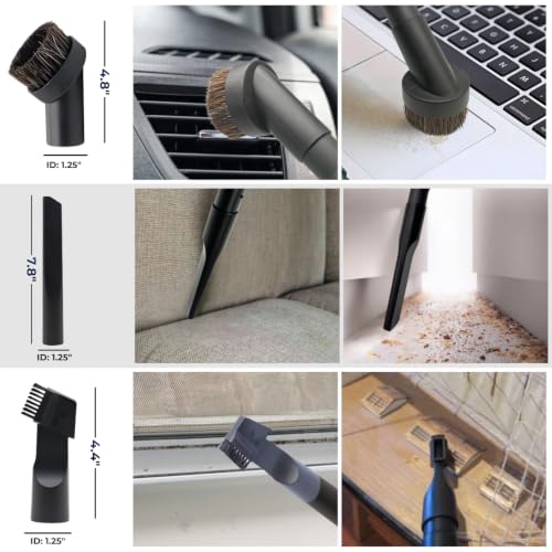 1.25 Inch Stainless Steel Vacuum Extension Wand Compatible with Vacuums using 1 1/4 Inch (1.25in) 32mm Accessories - 1 1/4 Vacuum Extension Tube for Shop Vac (Extension&Attachments) - style: Extension&Attachments