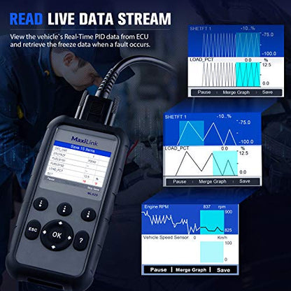 2026 New Autel ML629 OBD2 Scanner, ABS SRS Engine Transmission Diagnostic Scan Tool, Mechanic Full OBDII Code Reader w/DTC Lookup AutoVIN, OBD2 Live Data, Up of AL619 AL629 for Professionals DIYers