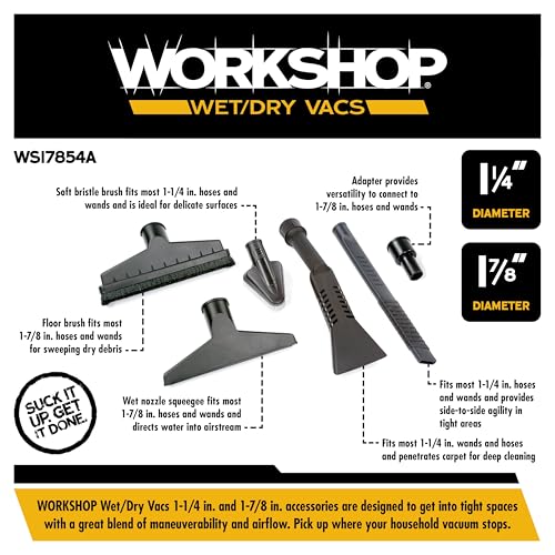 WORKSHOP Wet/Dry Vacs WS17854A 1-7/8-in. Homeowner/DIY Vac Attachment Kit