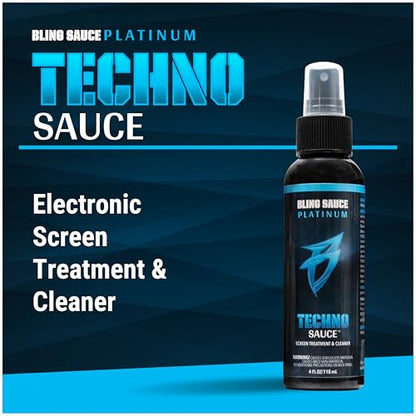 Bling Sauce Techno Sauce 3-Pack, Electronics Screen Cleaner, 4oz Each | Anti-static electronics cleaner removes dust, fingerprints and smudges from phones, tablets, GPS and touchscreens