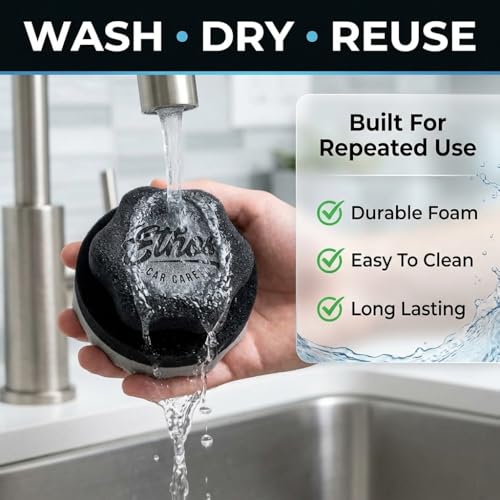 Tire Shine Applicator - Tire Shine Car Detailing Foam Sponge Tool - Tire Cleaner and Shine Tire Foam - Tire Shine Brush Car Cleaning Supplies (2 Pack) - size: 2 Pack