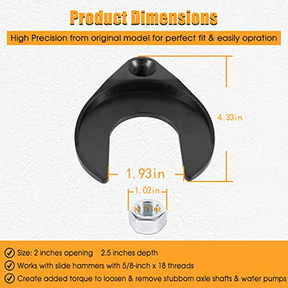 12020 Front Wheel Drive Axle Puller/Fork & Shim Tool + CV Axle Removal Tool / 1040 CV Joint Fork Removing Adapter, Use to Break Half Shafts Loose from Transaxle, Fix Damaged CV Joints