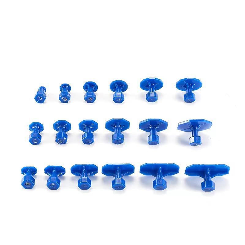 KOSHA 18Pcs Car Dent Puller Kit, Dent Remover Tool for Car, Car Body Dent Repair Tool Set, Paintless Dent Repair Tool, Vehicle Body Damage Repair with T-Shape Puller, Universal Accessories for Cars