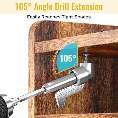 Tomorotec Flexible Drill Bit Extension Kit for Automotive Repairs, Home Improvement, DIY Projects, Tight Space Fastening Tasks, with Angled Adapters, Flexible Screwdriver Extension, Socket and Bit Set