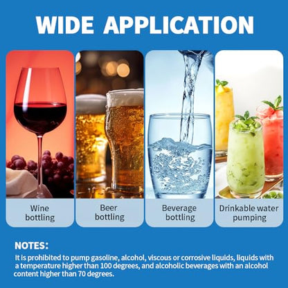 Portable USB Electric auto siphon Self Priming Beer Transfer Pump Kit,Food Grade Pump for Home Brew Beer,Wine, Beverages and Kombucha,bottling 2L/min No Mess Leak,6.5 Feet hose - color: Black Top-Switch