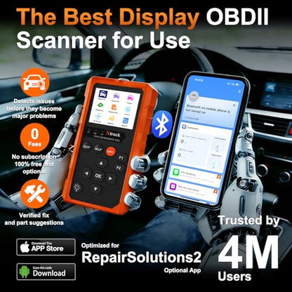 OBD2 Wireless Scanner Diagnostic Tool, Check Engine Car Code Reader 96000+ DTC Scanner with Reset for iOS & Android, Mode 6, Mode 8 & I/M Readiness Diagnostic Scanner for All Vehicles Since 1996