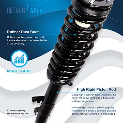 Detroit Axle - Front Struts Suspension Kit for 2003-2008 Mazda 6, 2 Struts with Coil Spring Assembly 2 Upper Control Arms with Ball Joint 2004 2005 2006 2007 Replacement - size: 4CQ42880/ Big strut kit