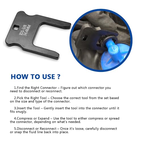 DEF & Fuel Line Disconnect Tool Set for Ford, Chevy & GMC Diesel | 6-piece DEF and fuel line disconnect tool set for quick removal of fuel, coolant, breather and DEF connectors
