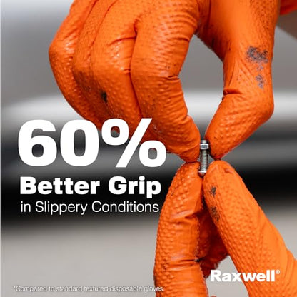 Raxwell Nitrile Disposable Gloves - Puncture-Resistant Work Gloves - Diamond Grip for Food Prep, Cleaning & Cooking - size: Small, style: 1000 Count
