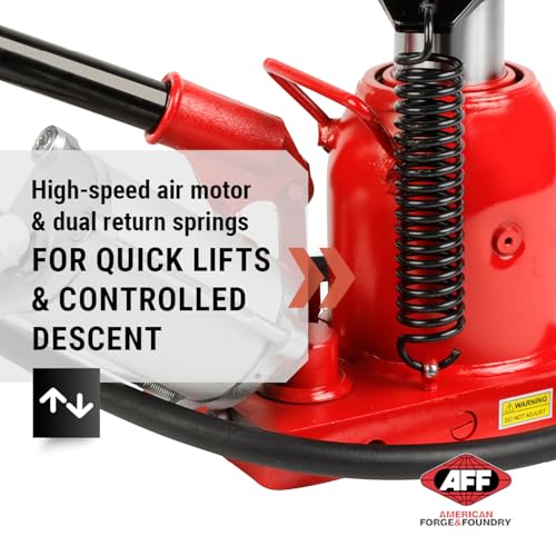 AFF 20 Ton Bottle Jack - Manual & Air Assist Hydraulic Jack for Lifting Heavy Trucks & Equipment - Super Duty - size: 20 Ton Capacity, style: Low Profile