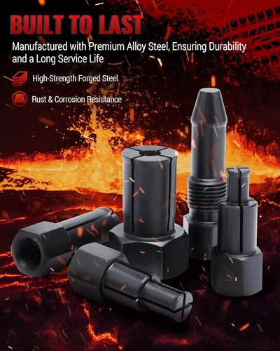 Reywoo Blind Hole Collet Bearing Puller Set, Slide Hammer Bearing Puller Set with Expandable Collets 8-32mm, 12pcs Pilot Bearing Removal Tool Internal Bearing Extractor Puller Kit - style: 12pcs 8-32mm