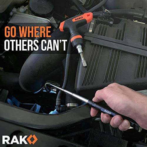 RAK Magnetic Pickup Tool Gifts for Men - Telescoping Magnet with LED Flashlight and 22 Inches Extendable Neck, Cool Gadgets Mechanic Tool, Holiday Gifts for Men, Dad, Husband, Grandpa, Handyman - style: Magnetic Pickup Tool