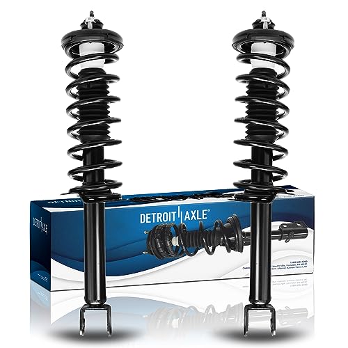 Detroit Axle - Rear Struts for 2008-2012 Honda Accord Complete 2 with Coil Spring 2009-11 Replacement Suspension Quick Install Ready Shocks Assembly - size: 172563 x2/PAIR
