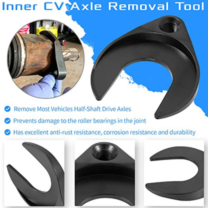 Sunluway Inner CV Axle Removal Tool 48mm with Nut, CV Joint Axle Removing Tool, Fits Slide Hammers with 5/8-inch x 18 Threads, for Use on Front Wheel Drive Vehicles