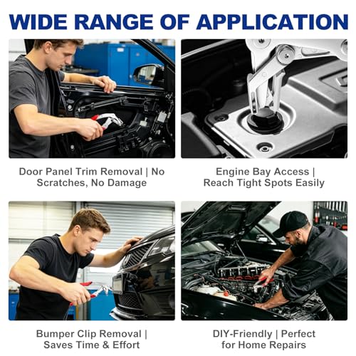 Trim Removal Tool, Car Clip Pliers, Professional Plastic Fastener Remover, Damage-Free Auto Door Trim, Push Pin & Interior Exterior Disassembly Tool