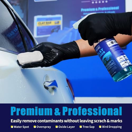Light Clay Bars Auto Detailing, Clay Bar for Cars Paint Protective Film, Paint Surface, Plastic and Metal Detailing(3x100g,White,Light) - style: Light