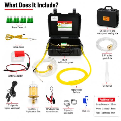 24V Fuel Transfer Pump Set,Cordless Gas Transfer Pump (24V-Set-01) | Battery Adapter,Compatible with Milwaukee Battery - color: 24V-Set-01