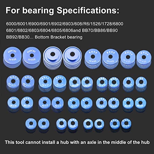 Bicycle Bearing Press Set For Wheels/Hub Bearing Installation Bike Soft Tail Frame Turning Point Hub Assembly Tool-25pcs