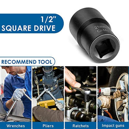 Lug Nut Removal Tool,10 Piece Lug Nut Extractor Set 1/2 Inch Drive | Easy Out Lug Nut remover for Damaged, Frozen, Studs, Rusted, Rounded-Off Bolts & Nuts Screws - color: 10-piece