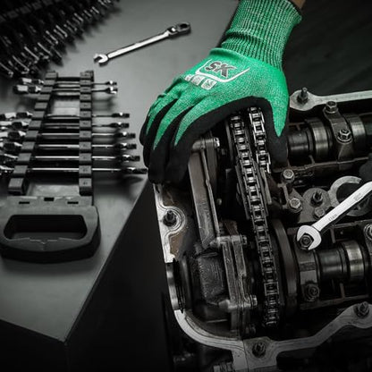 SK Flex-Head Ratcheting Wrench Set, Combination Wrench Set, 25-Piece, SAE 1/4" to 1", Metric 8 to 19mm, 72-Tooth, Premium CR-V Construction, with Rack Organizer - size: Metric&SAE
