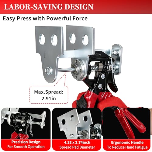 Brake Caliper Compressor, Heavy Duty Brake Caliper Compression Tool for Brake Pad Replacement, Disc Brake Caliper Piston Compressor Tool for Most Cars & Trucks - size: Quad Brake Pad Spreader