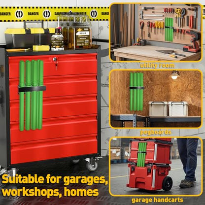 YQYHprom 8-Slot TIG Welding Rod Holder, Wall Mount Rod Storage Organizer for Workbench, Garage, Workshop & Tool Trailer, Heavy Duty Carbon Steel TIG Filler Rod Accessories