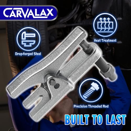 CARVALAX 5-in-1 Ball Joint Separator, Ball Joint Removal Tool Kit | Front End Service Tool Kit for Tie Rob Removal, Pitman Arm Puller, Cars SUVs Pickup Trucks Automotive Tools w/Storage Case - color: Silver, style: 5-in-1