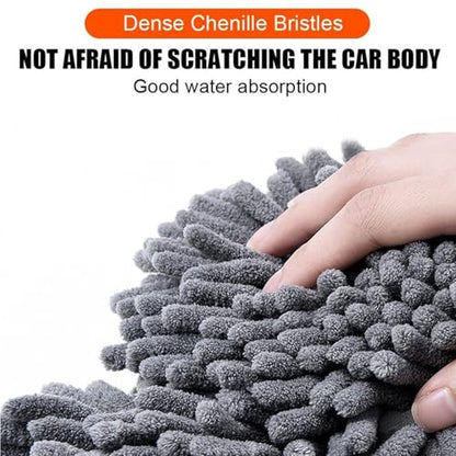 Retractable Double Head Car Wash Brush 360° Rotating Long Handle Car Cleaning Kit Brush Chenille Microfiber Car Wash Mop Not Hurt Paint Scratch Free((Single Set + 1 Spare Brush Head) - color: Single Set + 1 Spare Brush Head