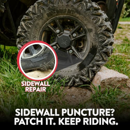 GlueTread SXS Sidewall Tire Repair Kit Tire Patch Kit - Off-Road Sidewall Reinforcement for UTVs - Durable Rubber Patches with Strong Bond - Easy Application, Fast Setting