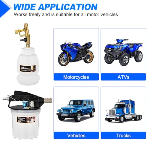 GOOACC Brake Bleeder Kit 2L Pneumatic Brake Bleeder Vacuum Pump Fluid Extractor with 1L Refilling Bottle & Adapters Brake System Bleeding Tools Brake Pressure Fluid Flush Kit for Automotive Bleeding - size: 2L Pneumatic