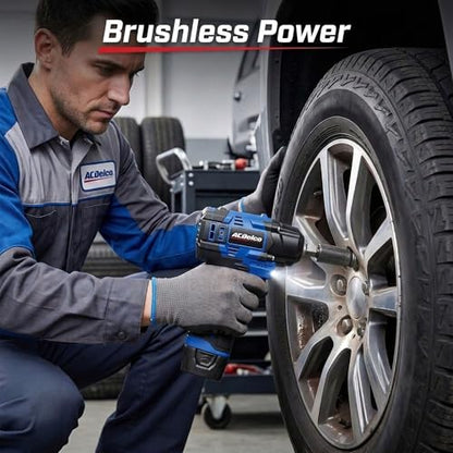 ACDelco G12 Series 12V Brushless 3/8 inch Cordless Impact Wrench 140 ft-lbs 190 Nm Max Torque 3600 RPM 4-Mode Intelligent Control Compact Body Bare Tool Only ARI12186-3T