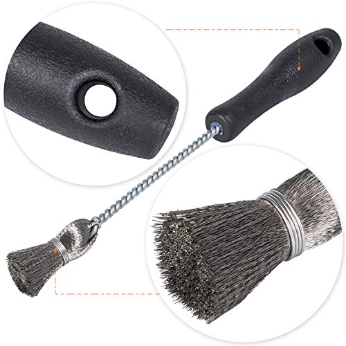 Injector Sleeve Cup/Seat/Bore Cleaning Brush Kit Replace AP0084 AP0085 3252 For 1994~2018 Ford Powerstroke 6.0L 6.4L 6.7L 7.3L / Caterpillar 3126 C7 C9 / Navistar/Maxxforce Stainless Steel (2 PCS)