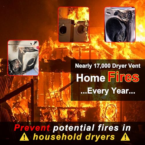 Upgraded Dryer Lint Vent Cleaner Kit: Flexible Vacuum Hose Attachment for Lint Removal |Universal Vacuums Deep Cleaning Brush for Clogged Ducts - color: Blue