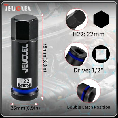 22mm Hex Impact Bit Socket, H22 1/2" Drive Allen Socket, Cr-Mo | 3-Inch, Lengthen Hex Screwdriver Adapter for Electric Ratchet Wrenches Fastening Screws, Socket Wrench, Head Drill - size: 1PC | H22 22MM