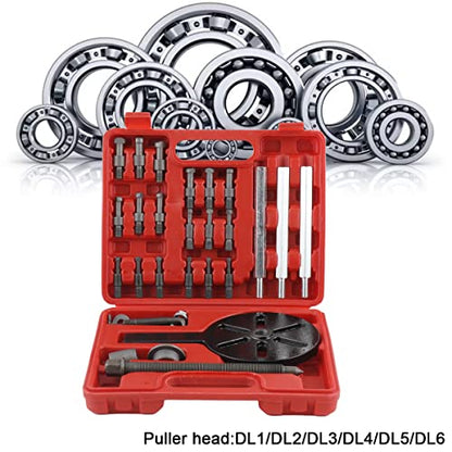 Bearing Puller Set 21 in1 Inner Hole Puller Removal Tool Bearing Disassembly Puller Three-jaw Puller Set with Six Different Sizes of Wheel Gear Puller Tool