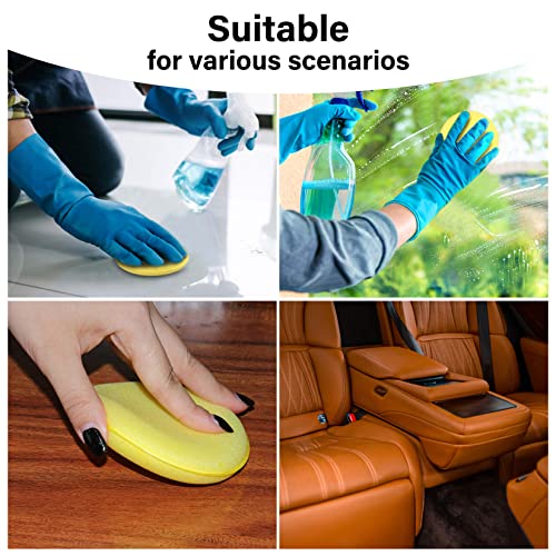 PSLER 30 Pack Foam Applicator Pads - Foam Car Wax Applicator Pad Detailing Round 4 inch Polishing Sponges for Car Wax Applicator Pad -Yellow - size: 10CM-30PCS