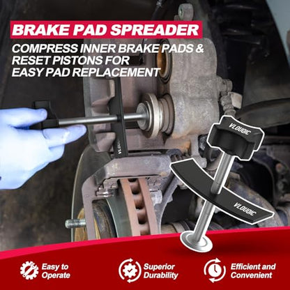Brake Caliper Compression Tool, Heavy Duty Brake Pad Spreader Tool, caliper piston compressor tool for Compressing Inner Pad, Disc Brake Pad Spreader Tool Suitable for Most Cars and Light Trucks