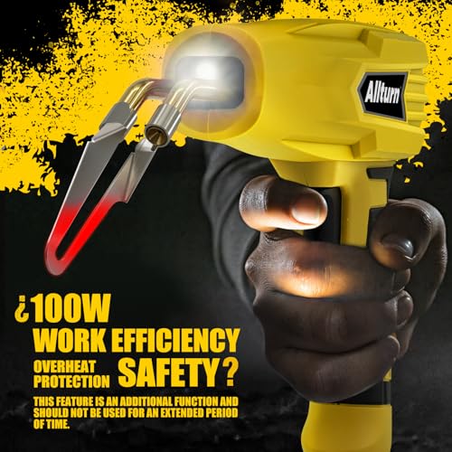 Allturn Plastic Welder, Plastic Welding Kit 3 in 1,Yellow | The M8 Hot Cutting Tip, 38 PCS Welding Rods, 800 PCS Staples, Patent No. D970324 - color: Yellow