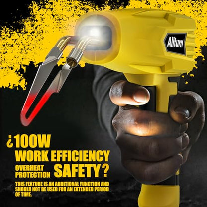 Allturn Plastic Welder, Plastic Welding Kit 3 in 1,Yellow | The M8 Hot Cutting Tip, 38 PCS Welding Rods, 800 PCS Staples, Patent No. D970324 - color: Yellow