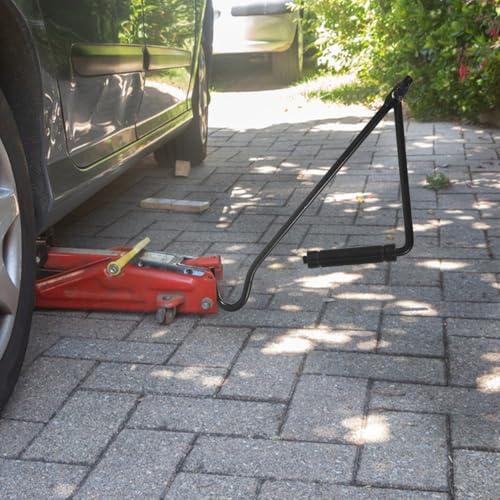 Foldable Scissor Jack Handle Car Jack Hand Rocker for Round Solid Shaft Portable Tools for Tire Change Trunk Storage and Roadside Vehicle Maintenance
