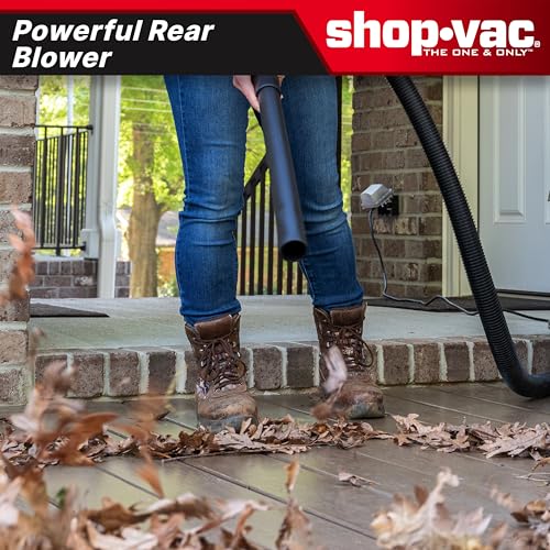 Shop-Vac 5761011 10 Gallon 4.5 Peak HP Wet/Dry Vacuum with Blower Function | 1.5" x 7-ft Hose, 12-ft Cord, Rear Blower Port, Ideal for Garage, Workshop, Home, Vehicle Cleaning