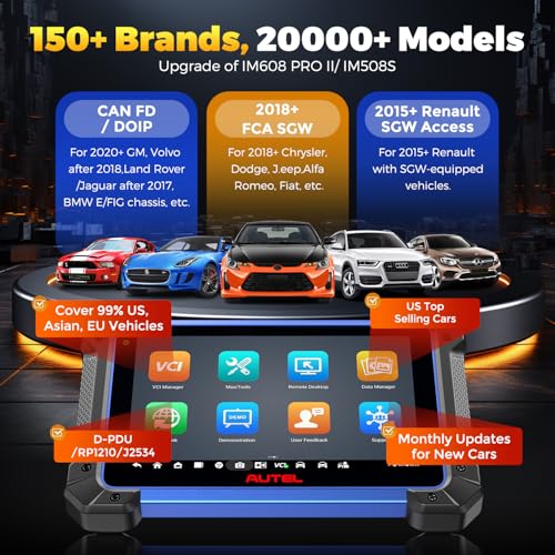 Autel Scanner MaxiIM IM608 PRO II, 2026 IM608 PRO 2 Diagnostic Scan Tool with $1314 Full KIT, 40 Services, ECU as Elite II Pro, 3K+ Bidirectional Tool, OE Full System, DOIP CANFD, OS10, 4G&128G, 16MP
