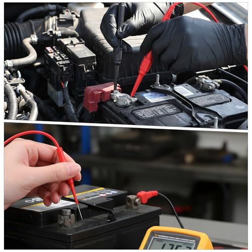 10 Pcs Test Probe Pins Back Probe Kit, 0.7mm Multimeter Probes Non-Destructive Insulation Wire Piercing Needle, Super Tip Multimeter Probes for Car Tester & Automotive Testing Tools