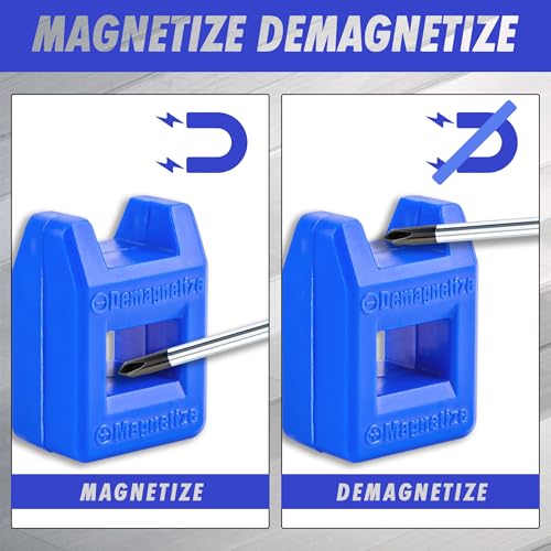 CARTMAN 12-Piece Magnetic Screwdriver Set, Phillips And Flat Hand Tools Set | Magnetic screwdriver set with magnetizer, Phillips and flat tips for appliances, furniture, auto jobs, DIY repairs, and uses. - style: 12 Piece