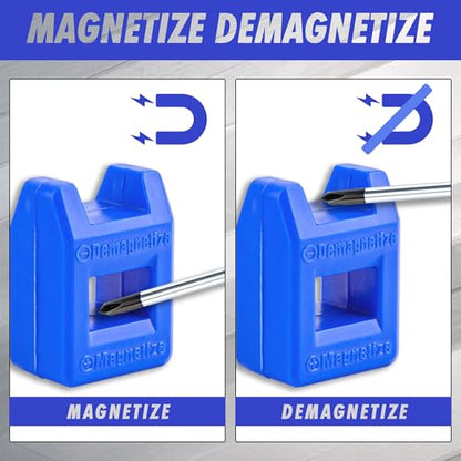 CARTMAN 12-Piece Magnetic Screwdriver Set, Phillips And Flat Hand Tools Set | Magnetic screwdriver set with magnetizer, Phillips and flat tips for appliances, furniture, auto jobs, DIY repairs, and uses. - style: 12 Piece
