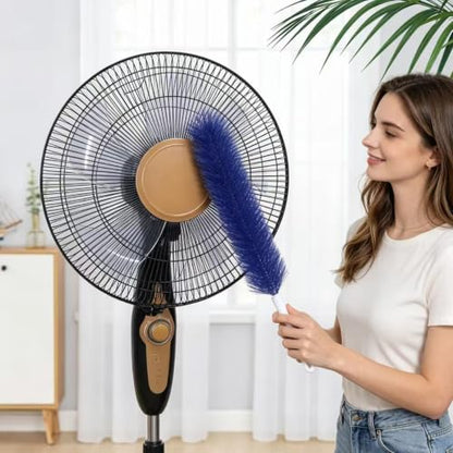 Bendable Microfiber Duster Head, Fan Cleaning Brush & Fan Brush Cleaner for Electric Fans, Air Vents, Blinds, Curtains, Home & Car Dust Removal (Gray) - color: Gray
